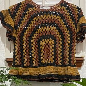 Zara crochet shirt